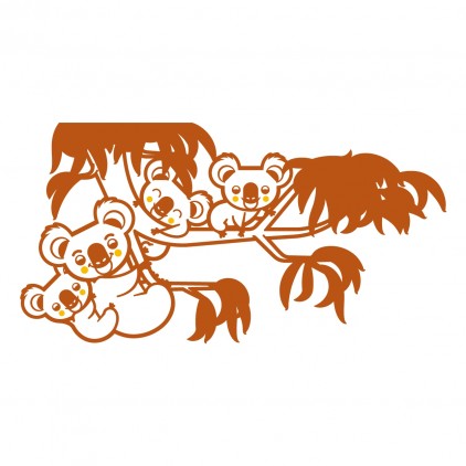 mummy panda wall decal