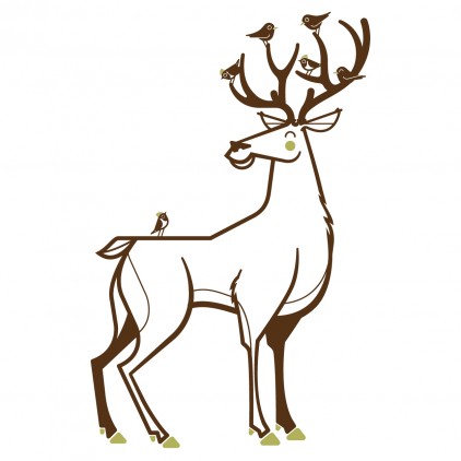 vinilo infantil ciervo tema Animales del Bosque