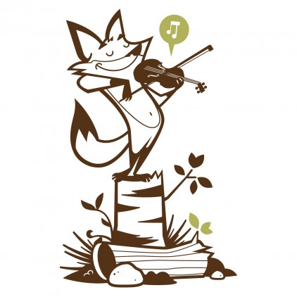 stickers enfant renard et animaux de la foret