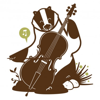 stickers enfant blaireau et animaux de la foret