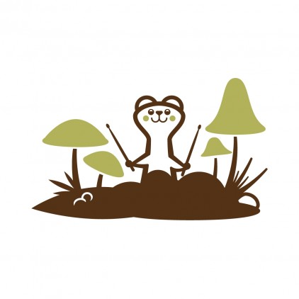 stickers enfant animaux de la foret, sticker belette