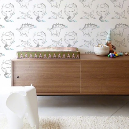 papier peint enfant dinosaure, décoration murale garçon, theme jurassic world