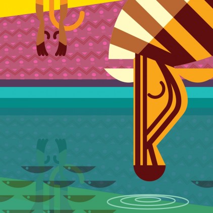 Mural Infantil Papel Pintado a Medida, monos, cebra