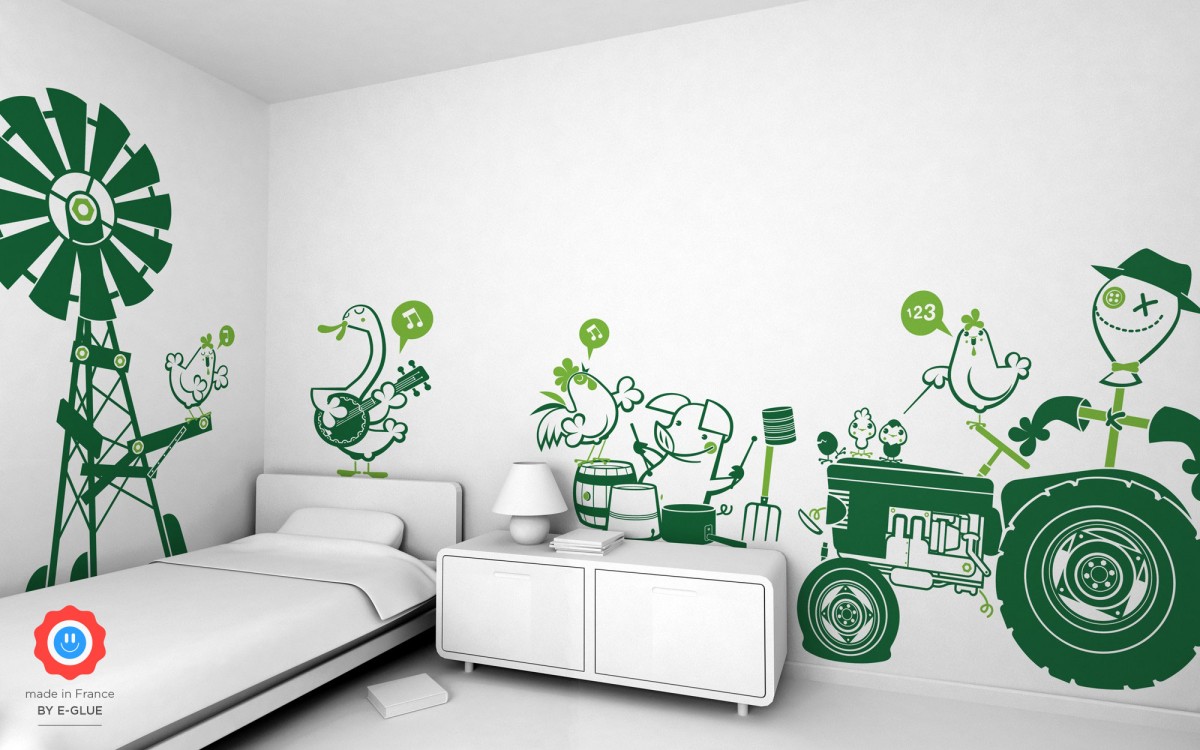 farm animals kids wall decals