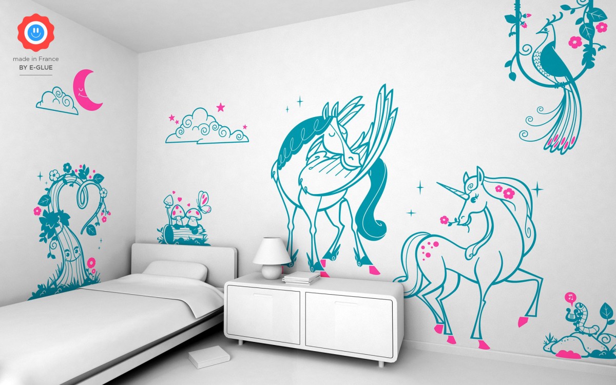 mushroom kids wall decals
