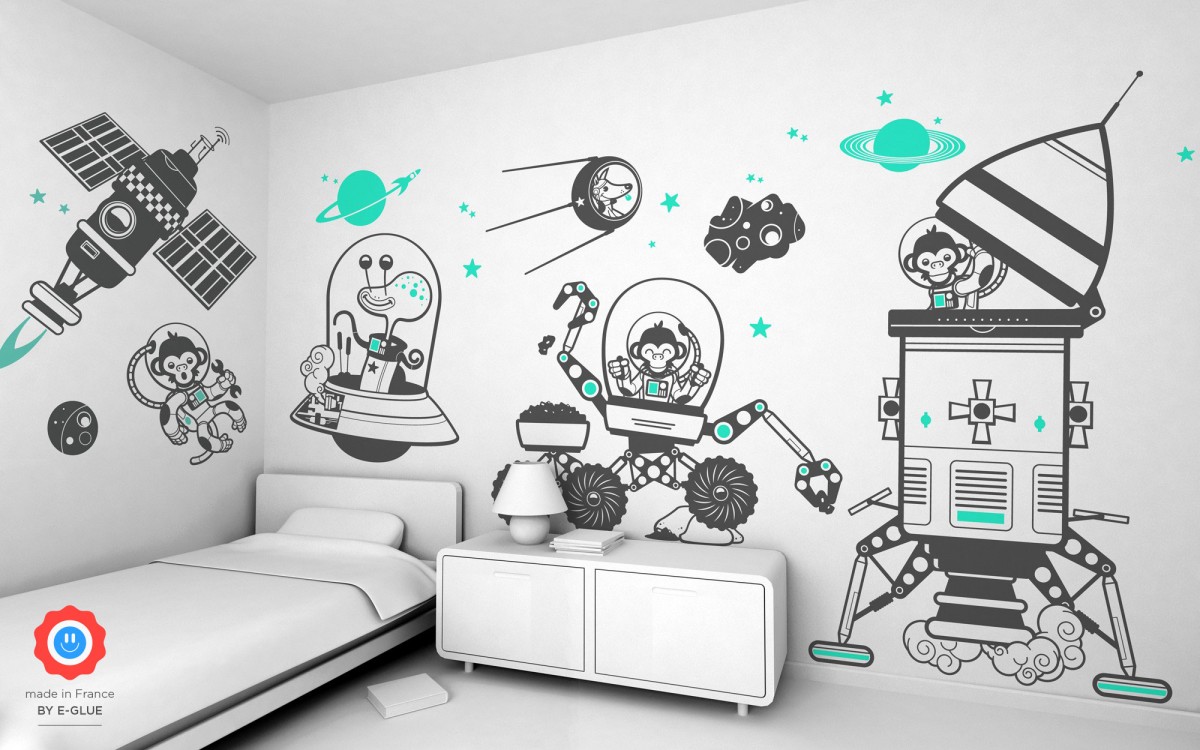 stickers enfant module lunaire
