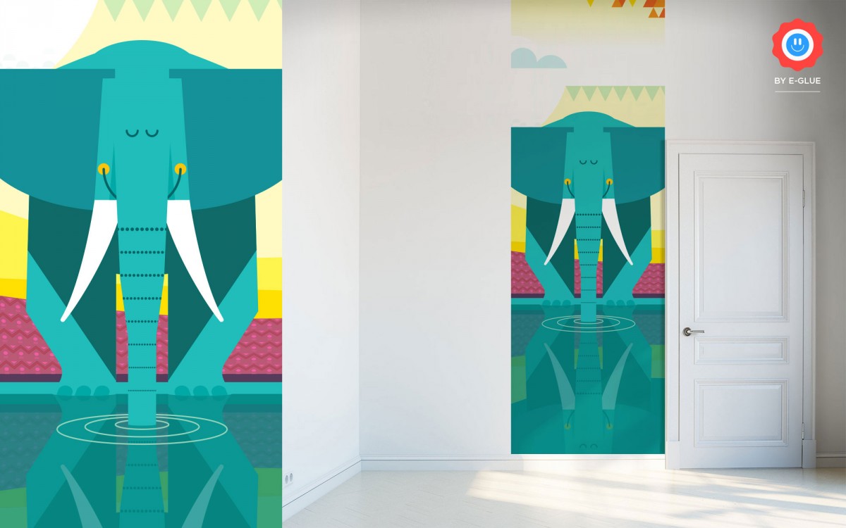 jungle kids wallpaper mural - elephant