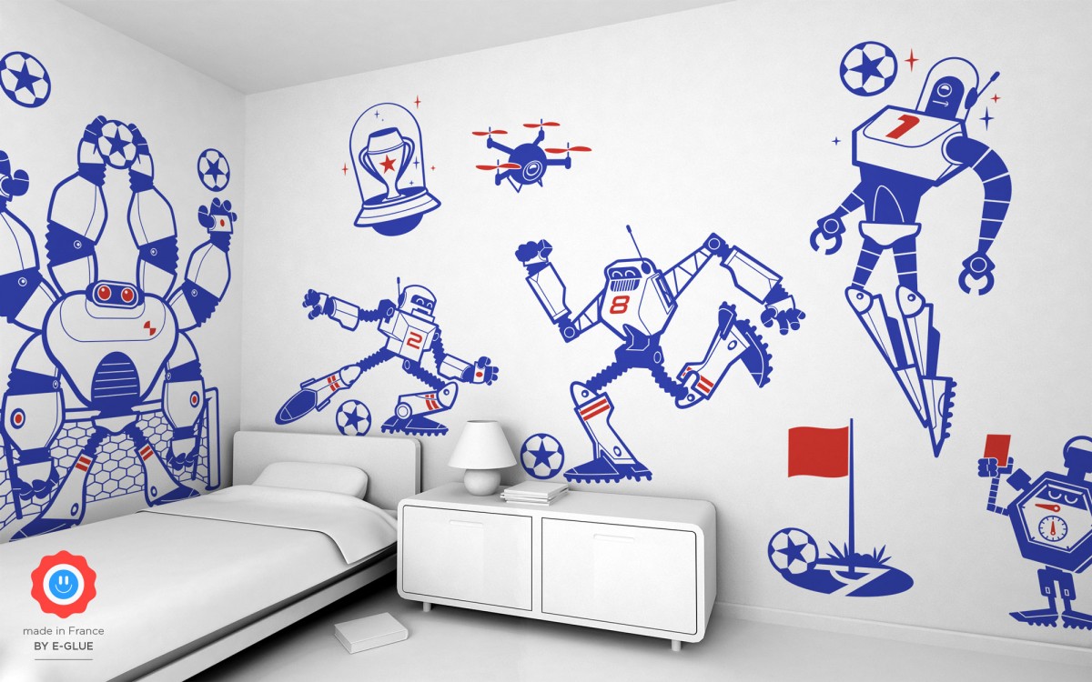 vinilo infantil  robot portero