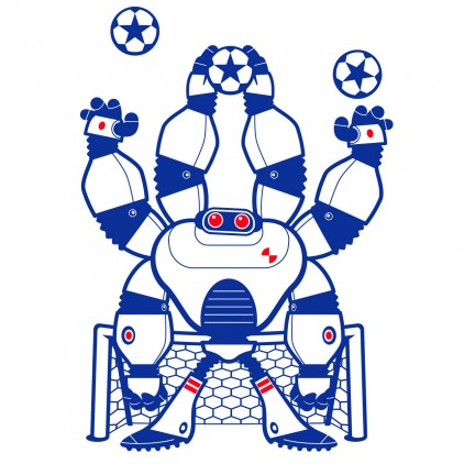 vinilo infantil  robot portero