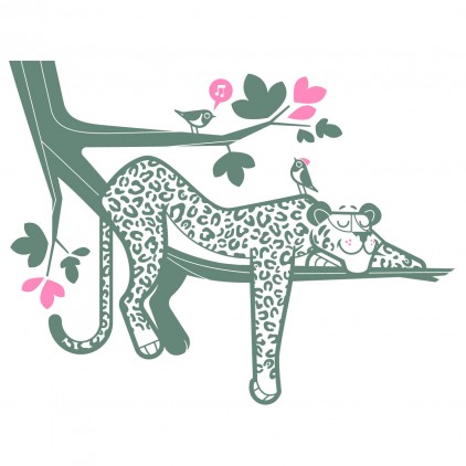 stickers enfant léopard