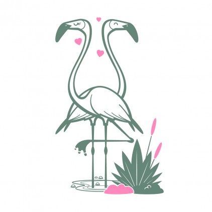 vinilo infantil flamencos