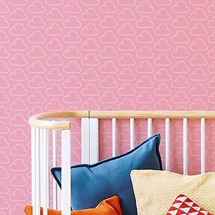 papel pintado infantil nubes