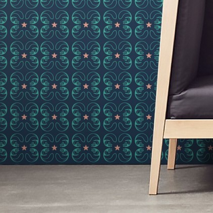 papier peint chambre bébé écureuils (vertical)