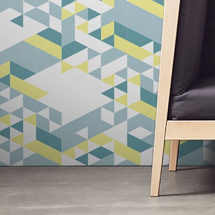 Papel Pintado Bebé Niños a Medida triangulos (vertical)