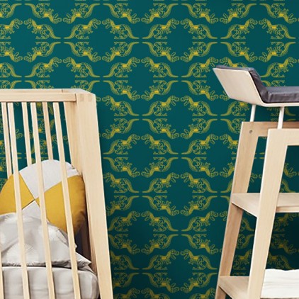 dinosaurs (vertical) Custom Baby Kids Wallpaper