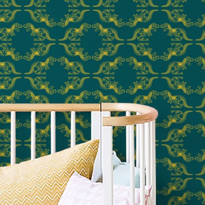 dinosaurs (horizontal) Custom Baby Kids Wallpaper