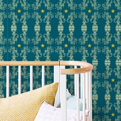 children's wallpaper circus tiger (vertical)
