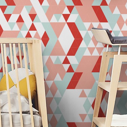 Triangles (horizontal) Custom Baby Kids Wallpaper