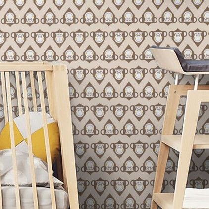 Papier Peint Bébés Enfants sur Mesure têtes de singes (vertical)