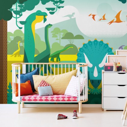 dinosaurs wallpaper for kids boy room