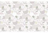 cute grey bird wallpaper for kids room, girls room or baby nursery