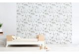 cute jungle animals wallpaper taupe and pink for trendy girls room