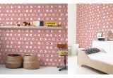 cute pink sheep nursery wallpaper for kids room, girls room or baby room