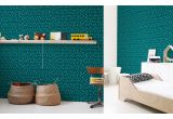 cute and modern duck blue and mint graphic nursery wallpaper for boys room or baby room