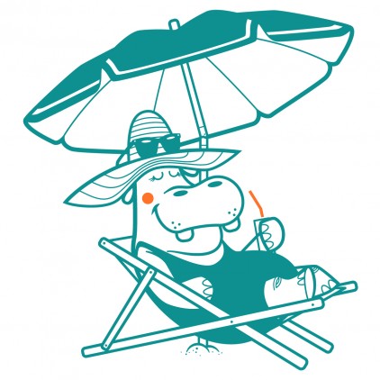 hippo kids wall decals