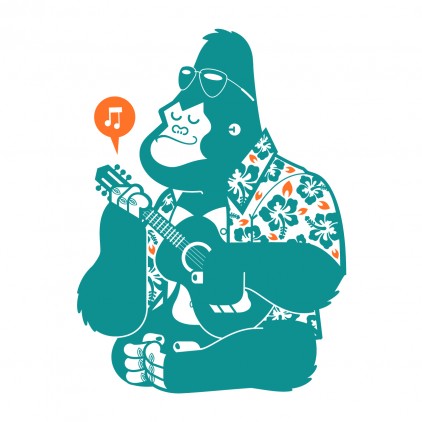 gorilla wall decals for kids