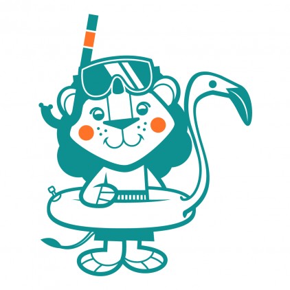 baby lion wall decals