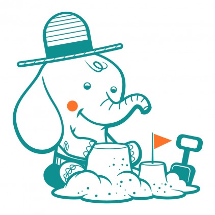 baby elephant wall decals