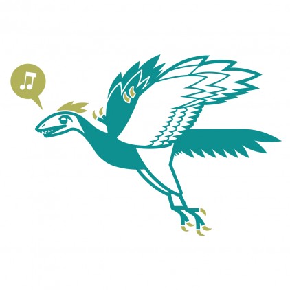 sticker mural dinosaure oiseau Archaeopteryx 2 pour chambre enfant