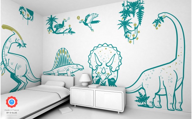 stickers enfant dinosaures pour déco chambre garçon