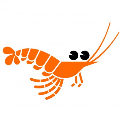 shrimp underwater world kids wall decal