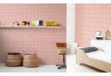 papier peint bébé singe rose pour chambre bébé fille