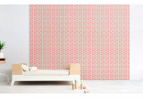 papier peint bébé singe rose pour chambre bébé fille