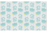 light blue baby monkey wallpaper for kids room, baby boy nursery