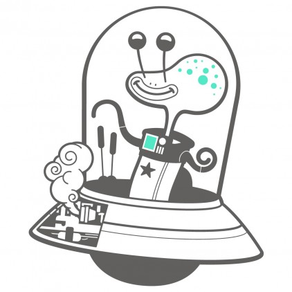 stickers enfant singes espace univers alien extraterrestre