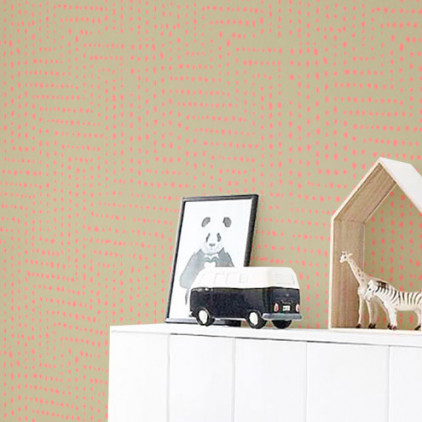 papel pintado africano rosa para habitación infantil bebé o niña