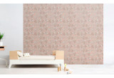 papier peint enfant oiseaux fleurs rose pour chambre bébé fille