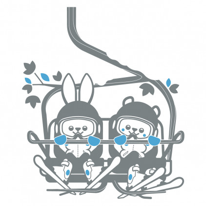 Arctic Hare Wall Stickers, Kids Room Polar Animals Wall Decals