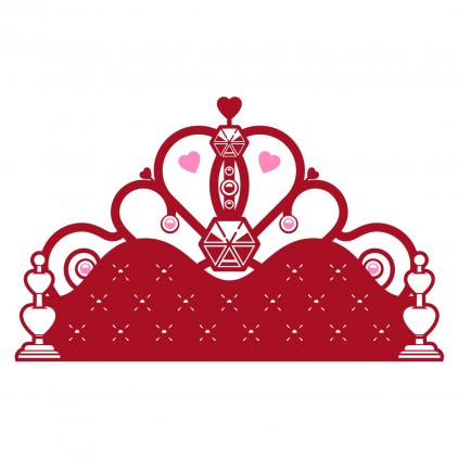 vinilos infantiles cama niña princesa cabecera