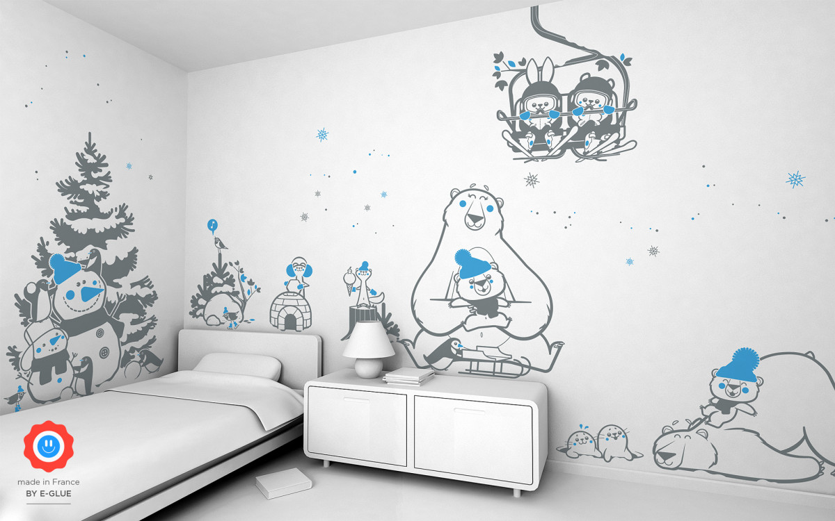 stickers enfant décor de sapin