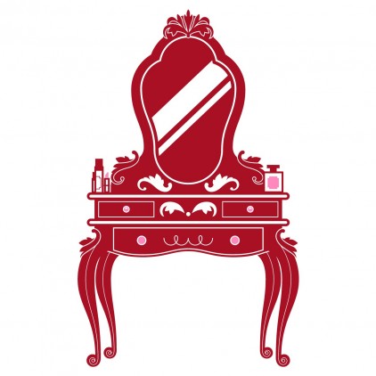 vinilos infantiles cama niña princesa tocador