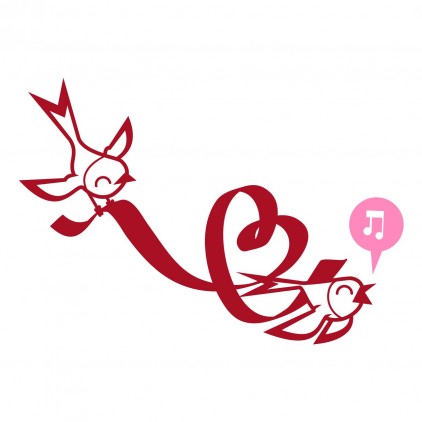 ribbon birds princess kids wall decals for girl room