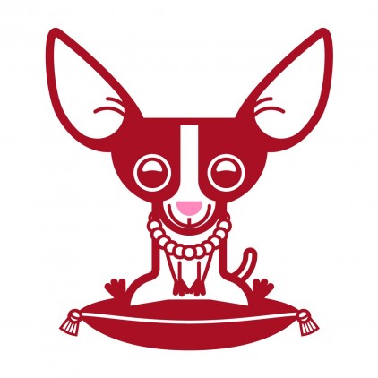 chihuahua dog princess kids wall decals for girl room