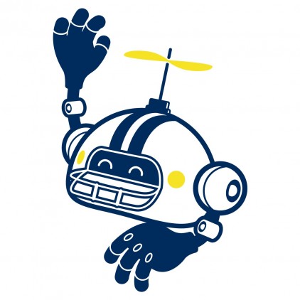 US footballer 2 sport robot kids wall decals for boy room