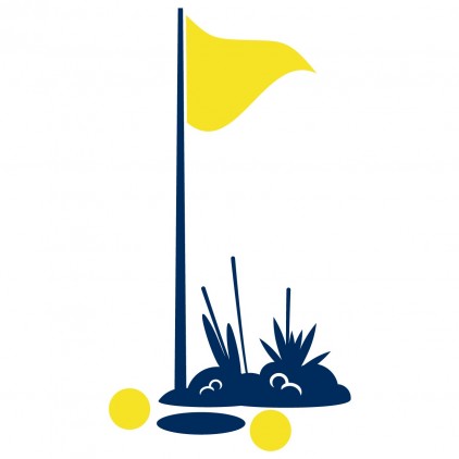 vinilos infantiles cama niño robot deporte hoyo de golf