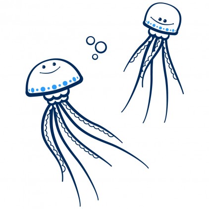 stickers enfant fonds marins méduses